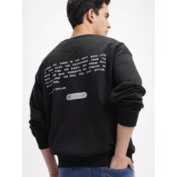 glitchez Typography Printed Terry Oversized Sweatshirt-image-38