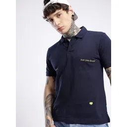 glitchez Urban Cool Minimal Typography Printed Polo Collar T-shirt-picture-31