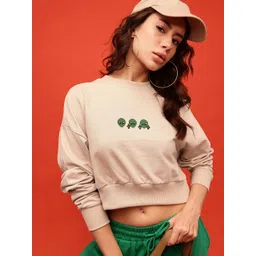 glitchez Urban Savvy Printed Cotton Terry Oversized Crop Sweatshirt-picture-10