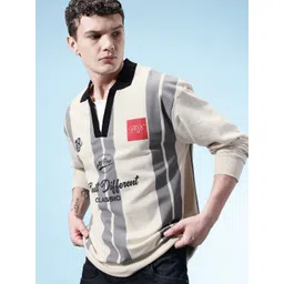 glitchez Vertical Stripes Drop-Shoulder Sleeves Relaxed Fit Terry Sweatshirt-picture-34