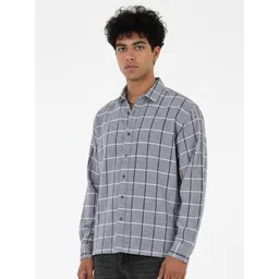 glitchez Windowpane Checked Casual Shirt-picture-32