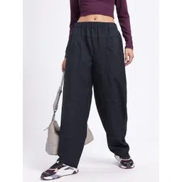 glitchez Women Breezy Essentials Relaxed Fit Trousers-picture-12
