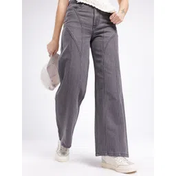 glitchez Women Casual Chic Wide Leg High-Rise Jeans-image-7