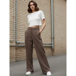 glitchez Women High-Rise Pleated Trousers-picture-34