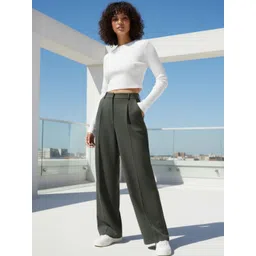 glitchez Women High-Rise Pleated Trousers-picture-35