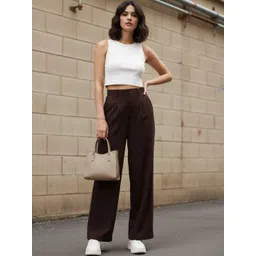 glitchez Women High-Rise Pleated Trousers-picture-22