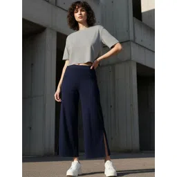 glitchez Women Textured Easy Wash Culottes Trousers-picture-22