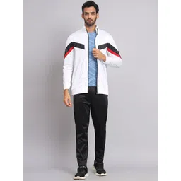 GLITO Colorblocked Front Zipper Mock Collar Tracksuits-picture-24