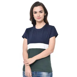GLITO Colourblocked Relaxed Fit Cotton T-shirt-picture-17