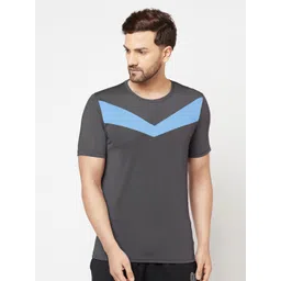 GLITO Colourblocked Round Neck Cotton Sports T-shirt-picture-14