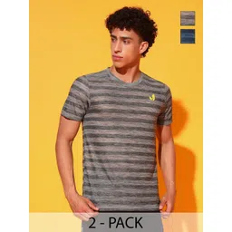 GLITO Men 2 Striped Slim Fit T-shirt-picture-20