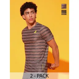 GLITO Men 2 Striped Slim Fit T-shirt-picture-21