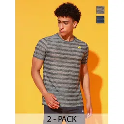 GLITO Men 2 Striped Slim Fit T-shirt-picture-22