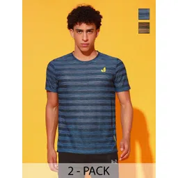 GLITO Men 2 Striped Slim Fit T-shirt-picture-28