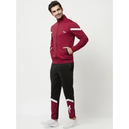 GLITO Striped Men Mock Collar Sports Tracksuit image 4