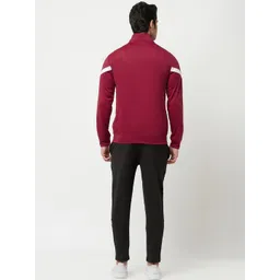 GLITO Striped Men Mock Collar Sports Tracksuit image 2