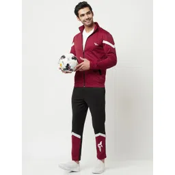 GLITO Striped Men Mock Collar Sports Tracksuit image 3