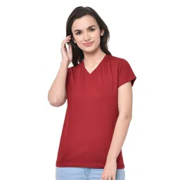 GLITO V-Neck Relaxed Fit Cotton T-shirt-picture-13