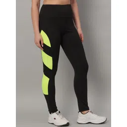 GLITO Women Colourblocked Ankle-Length Tights-picture-20