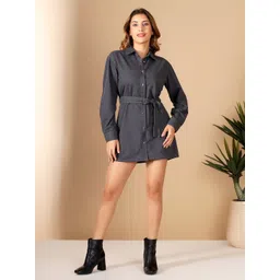 GLITO X Denim Shirt Mini Dress-picture-28