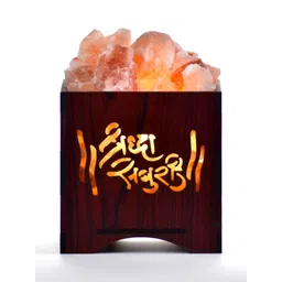 GLOBAL AROMA Brown Wood Contemporary Square Table Lamp with Bulb-image-22