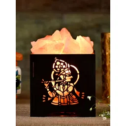 GLOBAL AROMA Brown Wood Contemporary Square Table Lamp with Bulb-image-32