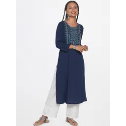 Global Desi Floral Embroidered Anarkali Kurta-picture-34