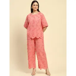 Global Republic 3D Floral Embroidered Tunic With Trousers Co-Ords-picture-19