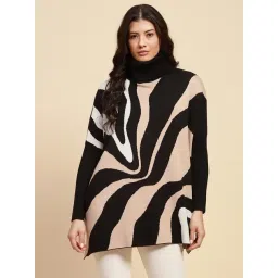 Global Republic Beige Relaxed Fit Abstract Pullover-picture-19