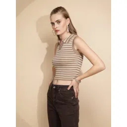 Global Republic Beige Striped Top-picture-33