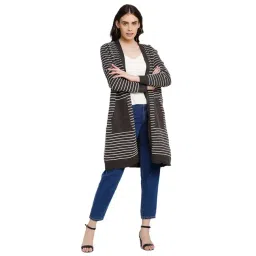 Global Republic Black & White Striped Longline Shrug-picture-41