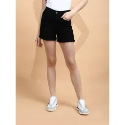 Global Republic Black Cotton Regular Fit Shorts-picture-40