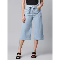 Global Republic Blue Mid Rise Culottes-picture-38