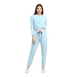 Global Republic Blue Printed Top With Joggers-picture-26