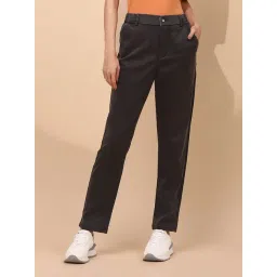 Global Republic Dark Grey Cotton Slim Fit High Rise Trousers-picture-26