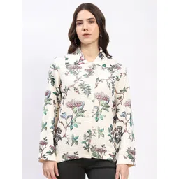 Global Republic Floral Printed Shirt Collar Cardigan-picture-34