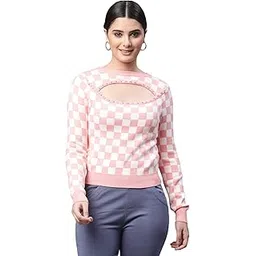 global republic Knit Regular Fit Round Neck Full Sleeves Pullover for Women-picture-54