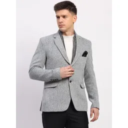 Global Republic Notched Lapel Single-Breasted Casual Blazers-picture-11