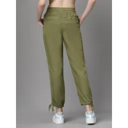 Global Republic Olive Regular Fit Mid Rise Pants image 2