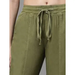 Global Republic Olive Regular Fit Mid Rise Pants image 5