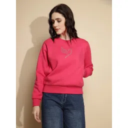 Global Republic Pink Acrylic Embellished Pullover image 1
