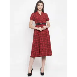 Global Republic Red Checks Dress-picture-20