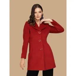 Global Republic Red Tweed Regular Fit Coat-picture-26