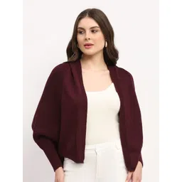 Global Republic Shawl Collar Asymmetric Open Front Shrug-picture-18