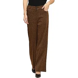 global republic Solid Full Length Poly Blend High Rise Wide Leg Trouser for Women (946)-picture-25