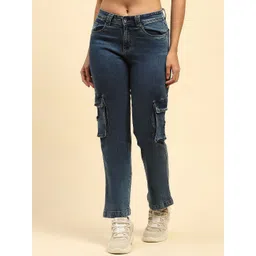 Global Republic Women Smart Straight Fit  Easy Wash Cotton Cargos Trousers-picture-36