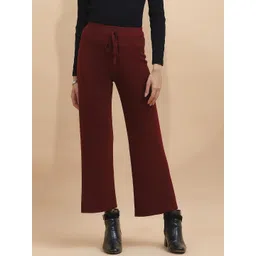 Global Republic Women Solid High Rise Loose Fit Trousers-picture-21