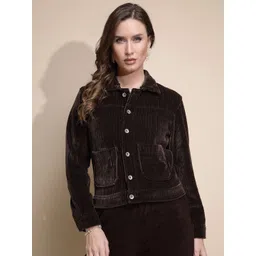 Global Republic Women Suede Lightweight Outdoor Tailored Jacket-picture-17