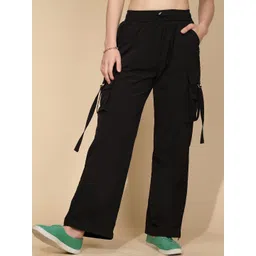 Global Republic Women Tailored Loose Fit Elasticated Cargos Trousers-picture-33