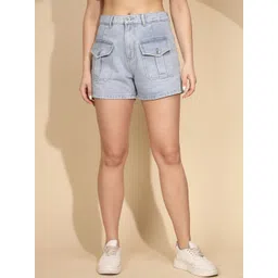 Global Republic Women Washed Running Denim Shorts-picture-26
